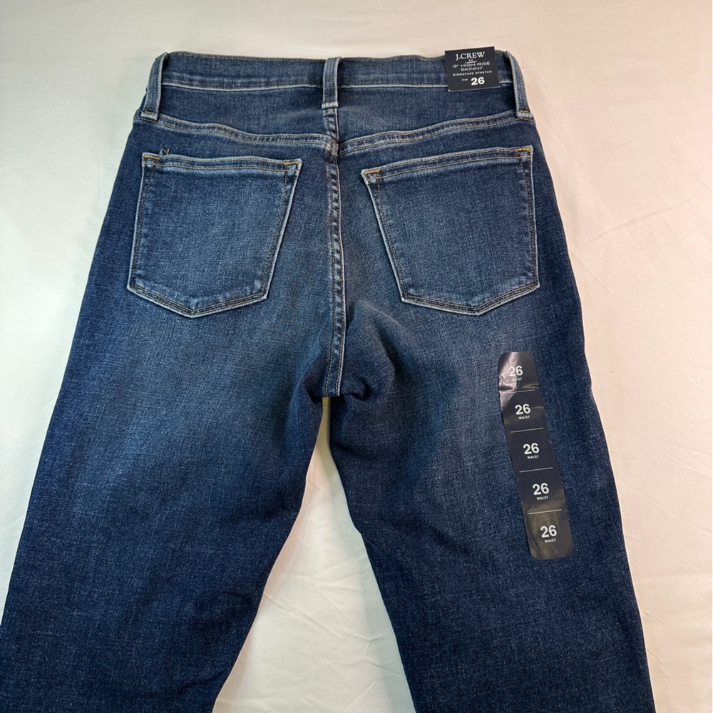 J.Crew 10" High-Rise Toothpick Skinny Jeans - Dark Wash - Button Fly - Size 26 - Picture 5 of 7